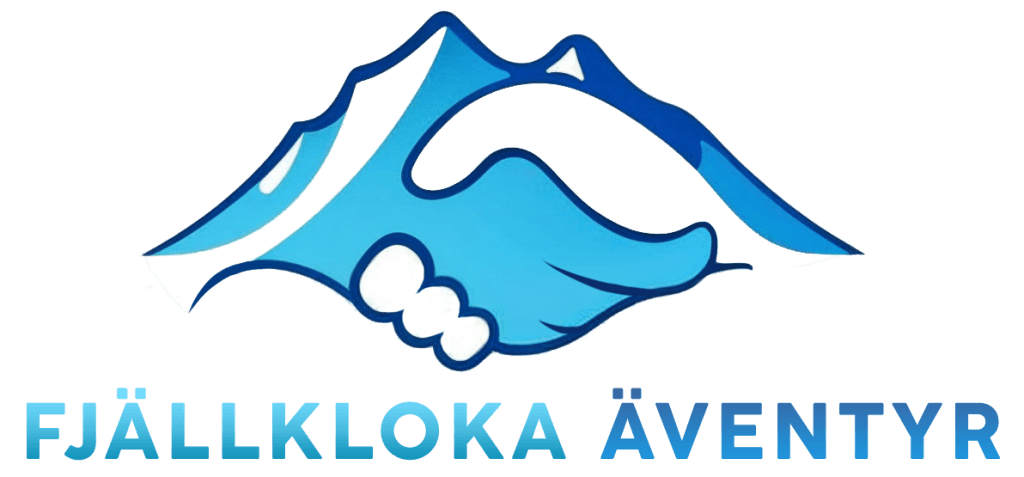 Fjällkloka äventyr logotyp. Guidade upplevelser och äventyr.